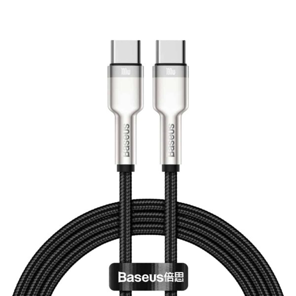 Baseus Cafule Series Metal Data Cable Type-C to Type-C 100W 2m Black CATJK-D01