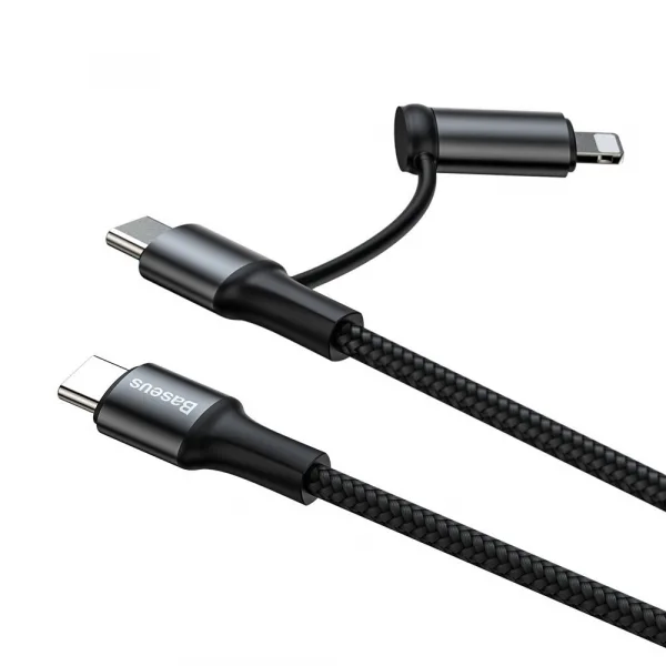 Baseus 2-in-1 Twins Cable Type-C to Type-C 60W + Lightning