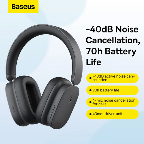 Baseus Bowie H1 Noise-Cancelling Overhead Wireless Headphone