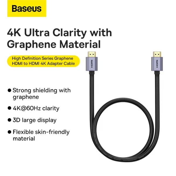 Baseus High Definition Series Graphene HDMI to HDMI 4K Adapter Cable 5m Black