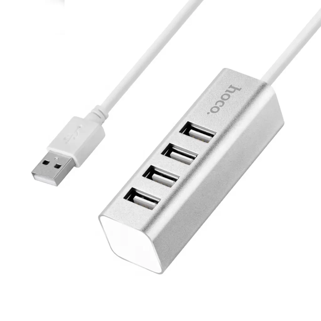 HOCO-HB1-USB-HUB-Silver-Color